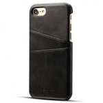 High Quality Leather Back Case with Card Slots for iPhone 8 4.7 inch - Black