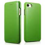 ICARER Curved Edge Luxury Series Genuine Cowhide Leather Case Cover For iPhone 8 - Green