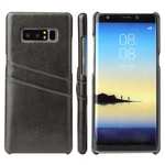 Luxury Card Slot Wax Oil Leather Case Cover For Samsung Galaxy Note 8 - Black