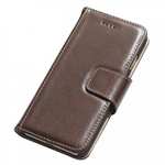 Luxury Real Genuine Cowhide Leather Stand Wallet Case for iPhone 8 4.7 inch - Coffee