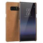Real Genuine Cow Leather Back Cover Case for Samsung Galaxy Note 8 - Brown