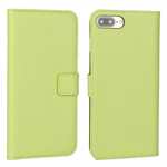 Real Genuine Leather Side Flip Wallet Case Cover for iPhone SE 2020 / 8 4.7 inch - Green