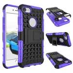 Tough Armor Shockproof Hybrid Dual Layer Kickstand Protective Case for iPhone SE 2020 / 8 4.7inch - Purple