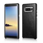 ICARER Genuine Real Leather Back Case Cover For Samsung Galaxy Note 8 - Black