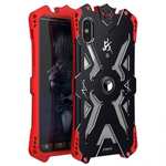 Shockproof Aluminum Metal + TPU  Hybrid Case for iPhone XS / X - Black&Red