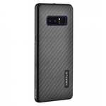Aluminum Metal Bumper Frame Case+Carbon Fiber Back Cover For Samsung Galaxy Note 8 - Black