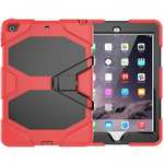 Shockproof Rugged Cover Three Layer Hard PC+Silicone Case For New iPad 9.7Inch 2017 - Red