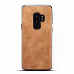 Luxury PU Leather Shockproof Slim Case Cover For Samsung Galaxy S9+ Plus - Brown