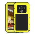 Shockproof Aluminum Metal Silicone Fully Body Protection Case for Huawei Mate 10 Pro - Yellow