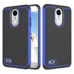 Full Body Hybrid Dual Layer ShockProof Protective Case For LG Tribute Dynasty / Aristo 2 - Dark blue