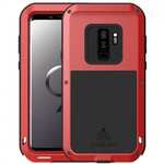 Heavy Duty Shockproof Dual Layer Bumper Case Cover for Samsung Galaxy S9 Plus - Red