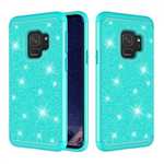 Luxury Glitter Bling Hybrid Shockproof Protective Case for Samsung Galaxy S9 - Teal
