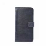 Crazy Horse Leather Flip Case Wallet Stand Card Holder for Samsung Galaxy S9 - Dark Blue
