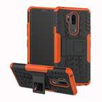 Case For LG G7 ThinQ Rugged Armor Shockproof Hybrid Kickstand Phone Cover - Orange
