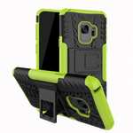 Rugged Armor Shockproof Kickstand Plastic Cover Case For Samsung Galaxy S9 - Green