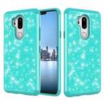 Glitter Sparkly Bling Shockproof  Hybrid Defender Armor Protective Case for LG G7 ThinQ - Teal