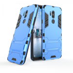 Slim Armor Stand Shockproof Hybrid Rugged Rubber Hard Back Case for LG G7 ThinQ - Blue