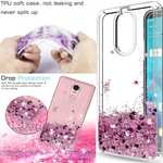 For LG Stylo 4,Q Stylus,Stylo 4 Plus Quicksand Glitter Sparkly Bling Cute Liquid Soft Bumper Protective Cover