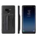For Samsung Galaxy Note 9 Kickstand Card Pocket Leather Case Back Cover - Black