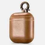 ICARER Vintage Series Real Leather Case With Metal Hook for Apple Airpods