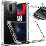 For OnePlus 6 Shockproof 360° Clear Back Slim Soft TPU Case Cover