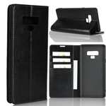 For Samsung Galaxy Note 9 Genuine Leather Card Slot Wallet Flip Case Cover - Black