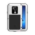 For LG G7 / LG G7 ThinQ Aluminum Metal Gorilla Glass Shockproof Waterproof Case Cover  - White