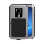 For LG G7 ThinQ/LG G7 Fit LOVE MEI Metal Shockproof Gorilla Glass Case - Silver