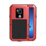 For LG G7 ThinQ/LG G7 Plus ThinQ Shockproof Metal Cover Silicone Case with Screen Protector