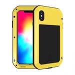 Waterproof Shockproof Metal Aluminum Gorilla Case for iPhone XS Max - Yellow