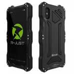R-Just Gorilla Glass Aluminum Metal Shockproof Military Bumper Case for iPhone XS Max