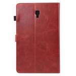 For Samsung Galaxy Tab A 10.5 T590 / T595 Luxury Crazy Horse Texture Stand Leather Case - Red