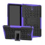 Rugged Shockproof Kickstand Cover Armor Back Case for Samsung Galaxy Tab S4 10.5 T830/T835 - Purple