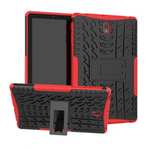 Rugged Shockproof Kickstand Cover Armor Back Case for Samsung Galaxy Tab S4 10.5 T830/T835 - Red