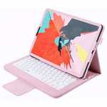 Detachable Wireless Bluetooth Keyboard Stand Leather Case For iPad pro 11-inch 2020- Pink