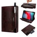Business Smart Sleep/Wake Stand Leather case For iPad pro 11-inch 2020- Dark Brown