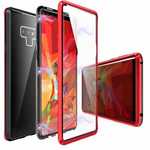 For Samsung Galaxy Note 9 Full Protection Magnetic Aluminum Metal Tempered Glass Case