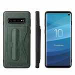 Stand Leather Back Case For Samsung Galaxy S10 - Green