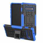 Shockproof Armor TPU Hard Stand Case For Samsung Galaxy S10 - Blue