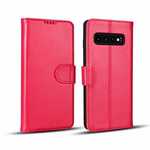 Lichee Pattern Genuine cowhide leather wallet case For Samsung Galaxy S10 - Rose