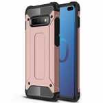 For Samsung Galaxy S10 Phone Armor Hybrid Rugged Shockproof Cover - Rose Gold