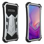 Case For Samsung Galaxy S10 Plus R-JUST Shockproof Metal Alloy Case - Silver