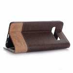 Cross Two-Colored Stand Leather Case For Samsung Galaxy S10e - Coffee