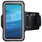 Gym Running Jogging Sports Armband Holder Case Cover for Samsung Galaxy S10 Plus - Black