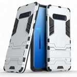 Shockproof Hybrid Armor Stand Case Cover For Samsung Galaxy S10e - Silver