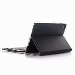 For iPad Mini 5 Ultra-thin Detachable Bluetooth Wireless Keyboard Stand Leather Case - Black