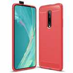 For OnePlus 7 / 7 Pro Case Soft TPU Brushed Full-Body Phone Cover Red