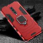 For OnePlus 7 8 Pro Case Rugged Anti-Drop Armor Hybrid Slim Protective Cover Red