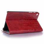 For Samsung Galaxy Tab A 8.0 2019 SM-P200/P205 Luxury Crocodile Skin Pattern Leather Case - Red