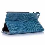 For Samsung Galaxy Tab A 8.0 2019 SM-P200/P205 Luxury Crocodile Skin Pattern Leather Case - Blue
